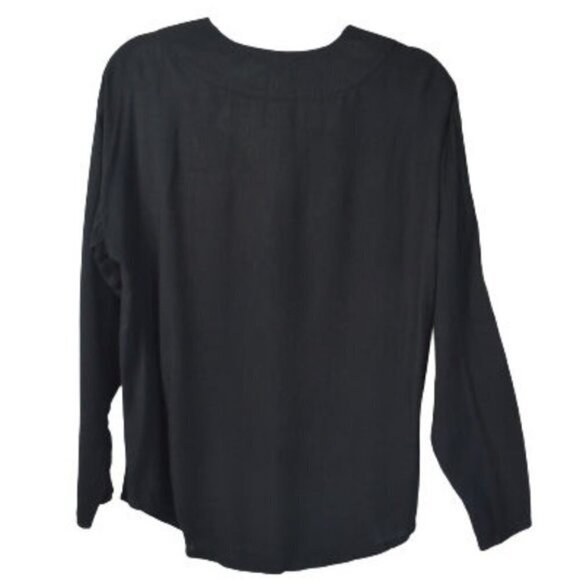 Womens Lightweight Black Tunic Blouse Size: XL - Picture 3 of 3